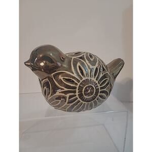GC Naturals Ceramic Bronze/Brown Bird Sachet Potpourri Holder